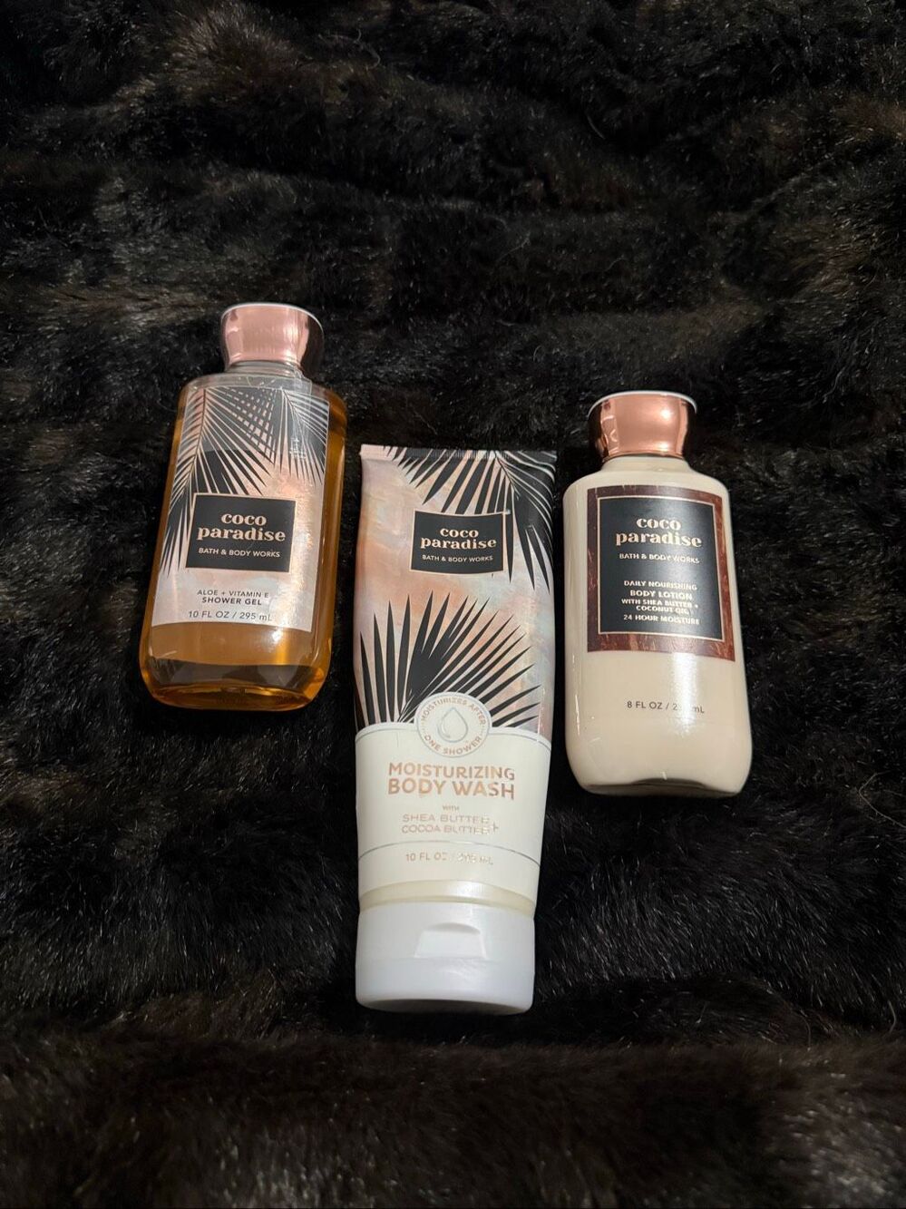 Bath & Body Works Coco Paradise Shower Gel Wash, wash, lotion X 3